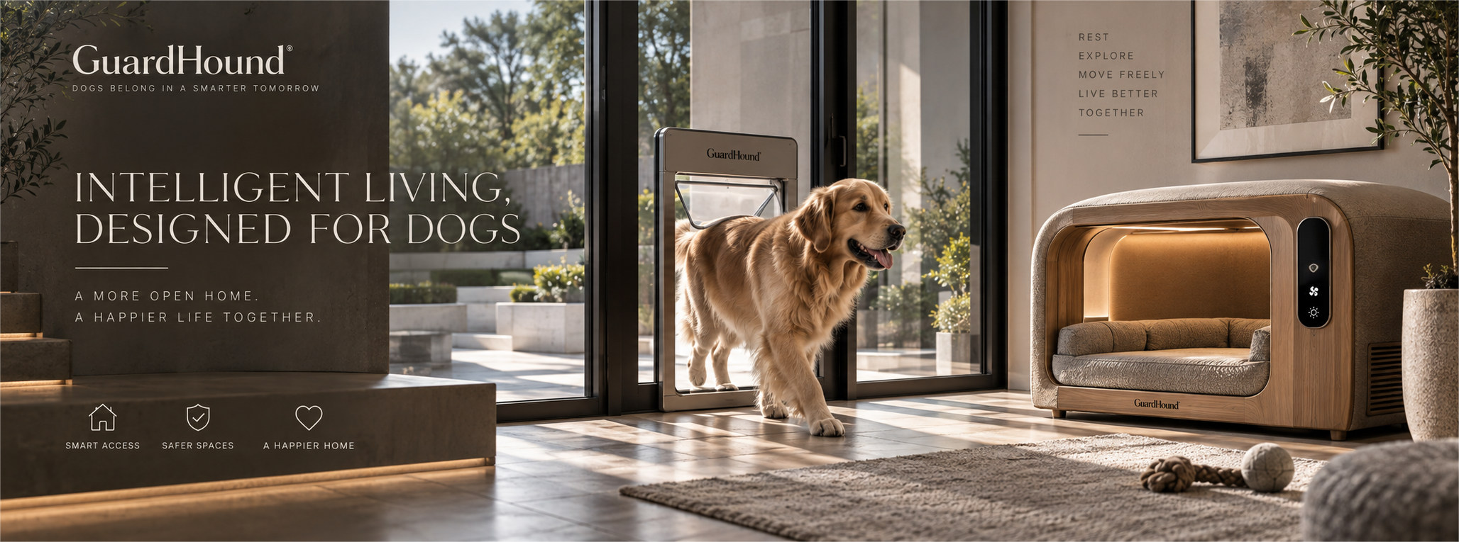 GuardHound brand campaign · smart living & access