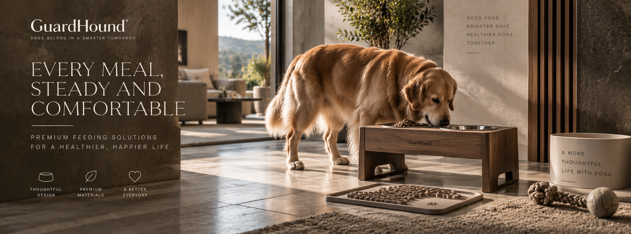 GuardHound brand campaign · feeding & tableware